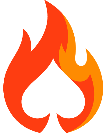 Rapid Fire Poker flame logo